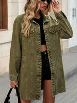 Tacie - Jeansjacke Mit Vordertaschen – Grün