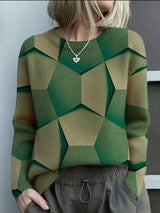 Sanae - Trendy Alltags-Pullover – Grün