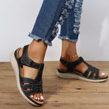 Stuttgart | Damen Klettverschluss-Sandalen – Schwarz
