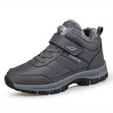 Winterschuhe Herren | Stiefel Mittelhoher Schnitt Mit Schnürung – Grau