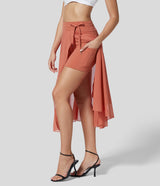 Litvia – Die zeitlose Midi-Rock-Eleganz mit einem Hauch verspieltem Charme – Orange