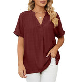 Raamah - klassische Bluse – Rot
