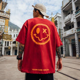 Alex - Grafik-T-Shirt in Übergröße – Rot