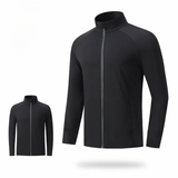 Renexo | Atmungsaktive unisex Komfort Laufjacke Herbst – Schwarz (Herren)