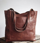 Yasmine – Klassische Ledertasche – Dunkelbraun