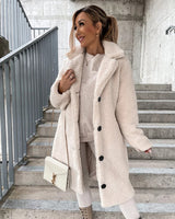 Kygo Flauschige Kunstpelzjacke im Oversize-Look – Beige