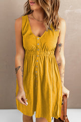 Delia - Button-Down-Kleid – Gelb