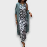 Melan – Elegantes Zweiteiler-Set mit fließender Silhouette – Blau