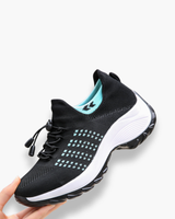 Damen Bequeme Sportliche Sneaker | Komfortabel – Schwarz