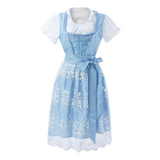 Damen Elegantes Festliches Kleid | Midi Dirndl Kleid – Blau