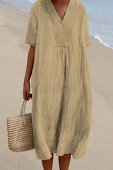 Stylisches Damenkleid - leicht und vielseitig – Beige