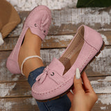 Clara - Mit Quasten bestickte Loafer mit lässigem Design – Rosa