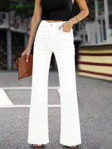 Evelien | Lockere weiße Jeans mit weitem Bein – Weiß