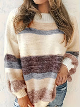 Avihod - Eleganter Pullover Mit Rundhalsausschnitt Und Lockerer Passform – Weiß