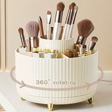 ElegantSpin 360° Drehbarer Organizer – Kosmetik Aufbewahrung – Beige