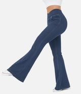 Stilvolle Bootcut-Jeans für Damen - Rosa – Blau