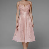 Symmetry Line Abendkleid – Rosa