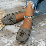 Damen Slipper aus veganem Leder mit weichem Futter – Elegante Mokassins für jeden Tag – Grau