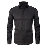 Herren Hemd | Slim Fit mit klarer Knopfleiste – Schwarz