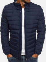 Herren Stehkragen Übergangsjacke – Marineblau