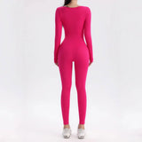 Lorien – Stylischer langärmliger Jumpsuit – Rosa