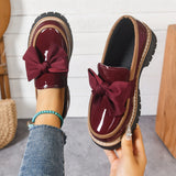 Glänzende grüne Slipper mit chunky gepolsterter Sohle – Burgunder