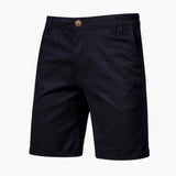 Herren Baumwollshorts mit Gummibund und Seitentaschen – Schwarz