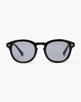 Jayden | Schwarzer Rahmen Runde Sonnenbrille für Männer – Transparentes