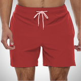 Komfortable Herren Badehose im einfarbigen Design – Rot