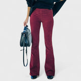 Arava - Cordhose Mit Ausgestelltem Bein – Burgund