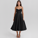 Zendaya - Stilvolles Kleid mit doppelter Schicht – Schwarz