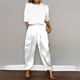Zaida - Elegantes und durchdachtes Damen-Set – Weiß