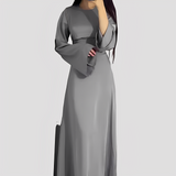 Rebecca - Lässiges langes Kleid für Damen – Grau