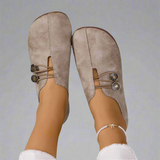 Lindora – Zeitlose Slip-On Sandalen – Hellbraun