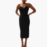 Elegantes trägerloses Kleid für Frauen - figurbetont und stilvoll – Schwarz