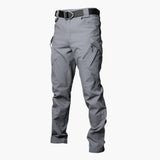 Herren Cargohose mit Stretchbund und Cargo-Taschen für Sommer – Grau