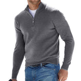 Bequemer Herrenpullover mit Reißverschluss | Perfekt für alle Jahreszeiten – Grau