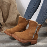 Wintera™ – Gefütterte Winterstiefel mit Seitlichem Reißverschluss – Braun