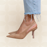 Bella - Damen Elegante Absatzschuhe mit Komfortfutter – Beige