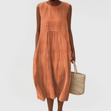 Teresa | Elegantes Kleid mit Taschen – Gelb