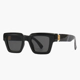 Damen Sonnenbrille mit eckigem Rahmen und UV400 Schutz – Schwarzgrau