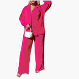 Eleganter Zweiteiler mit Plissee – Damen Sommer Outfit – Rosa