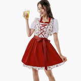 Elegantes Dirndl für Damen - Oktoberfest 2025 – Rot