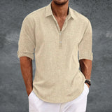 MATHIEU | LEICHTE FLUIDE HEMD – Beige