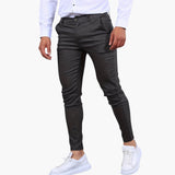 Herren Slim Fit Hose in Knöchellänge mit Taschen – Dunkelgrau