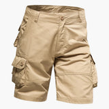 Herren Sommer Cargo Shorts mit Taschen und knielangem Schnitt – Khaki