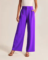 Ruth - Elegante Hose mit weitem Bein für Damen – Lila
