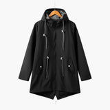 Hooded Trenchcoat für Damen – Schwarz