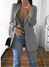 Trendy Damen Blazermantel - Elise – Grau