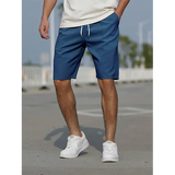 Sommerliche Herren Shorts mit hoher Taille und Atmungsaktivität – Marineblau